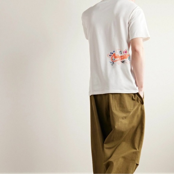 Men’s Nike - Logo-Appliquéd Printed Cotton-Jersey T-Shirt - White size M - Picture 2 of 9